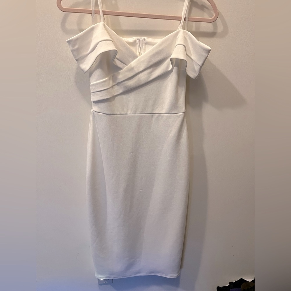 White form fitting dress